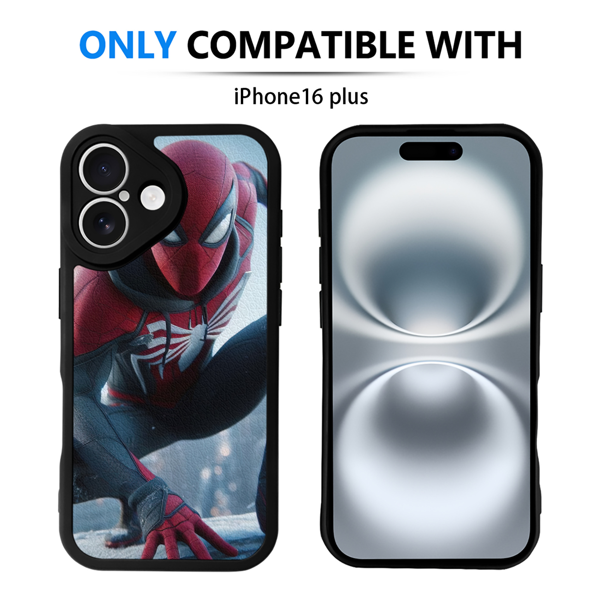Spider Man スパイダーマン 【iPhone 16シリーズ対応】シリコンスマホケース（レザー調） 材質：シリコン